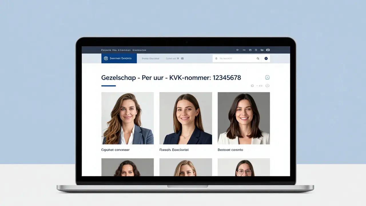 Een professionele escortwebsite met duidelijke serviceomschrijving en KVK-nummer, zonder suggestieve beelden of dubbelzinnige taal.